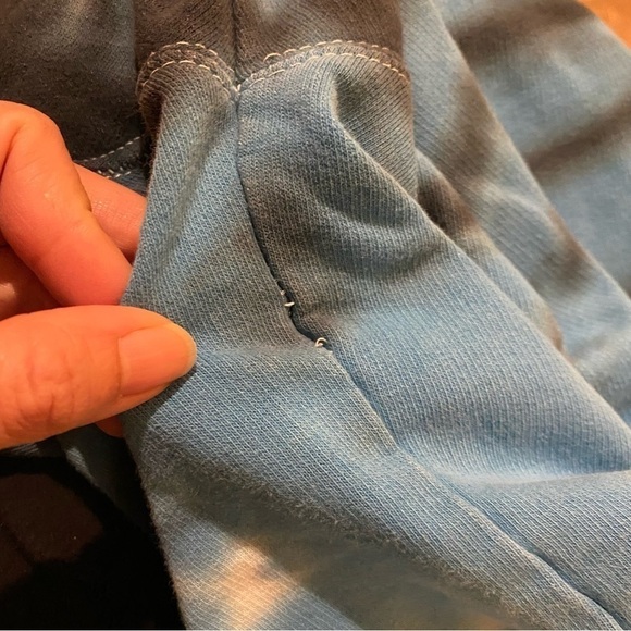 STUSSY N•4 Women Blue Tie Dye Cropped Cut Off Sweater Size Large *Rare* - Picture 8 of 8